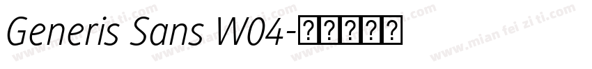 Generis Sans W04字体转换